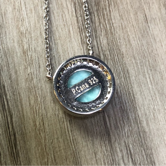 Larimar CZ Sterling Silver Necklace - Picture 7 of 9